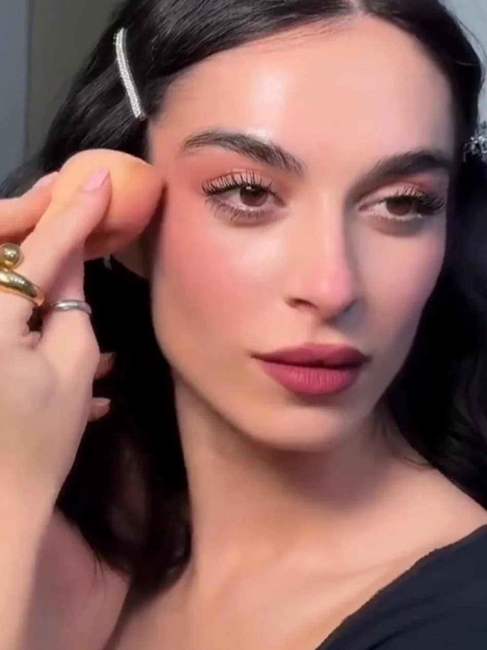 Fall Plum Berry Liquid Cheek Blush in shade Faith by Rare Beauty